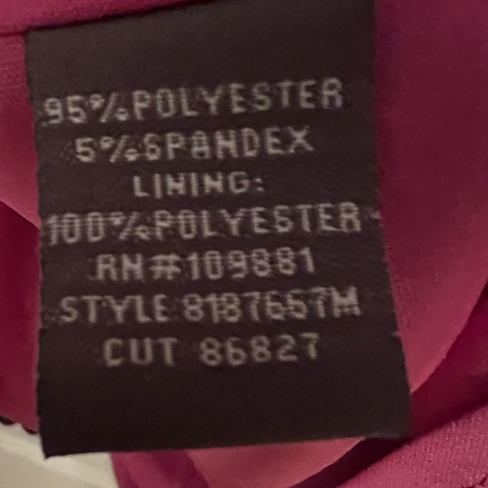 Donna Ricco Sleeveless Midi Wrap Ruched Party Sheath Modest Dress Pink/Black sz6 - Picture 7 of 10